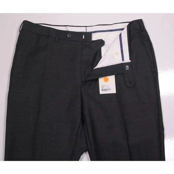 Suitsupply Brescia Solid Gray Flat Front Super 110's Wool Dress Pants 38x36 - Picture 5 of 7